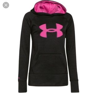 Youth Under Armour pink and Black Hoodie